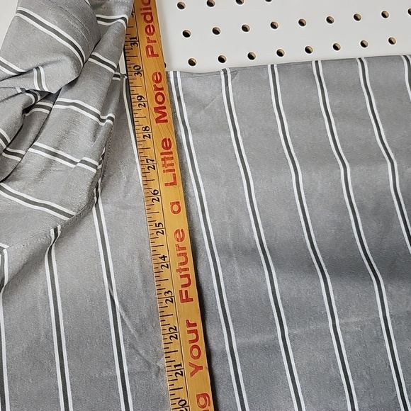 NWT Cutter & Buck Big Mens DryTec Polo 3xl Gray/white Striped - Picture 6 of 8